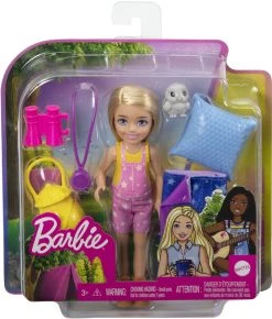 BARBIE CAMPING CHELSEA DOLL AND ACCESSORIES