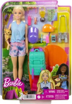 BARBIE CAMPING MALIBU DOLL AND ACCESSORIES