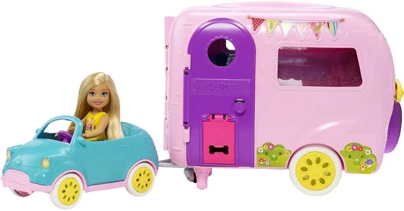 BARBIE CHELSEA CAMPER WITH DOLL AND CAR 3 BARBIE CHELSEA CAMPER WITH DOLL AND CAR