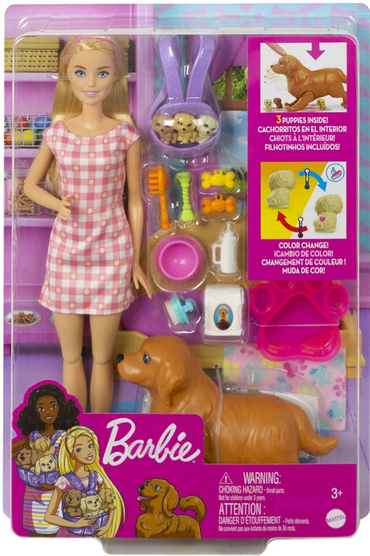 BARBIE NEW BORN PUPS DOLL AND PETS 3 BARBIE NEW BORN PUPS DOLL AND PETS