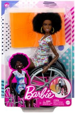 BARBIE WHEELCHAIR DOLL BLACK