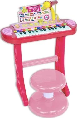 BONTEMPI ELECTRONIC KEYBOARD WITH MICROPHONE AND STOOL - I G