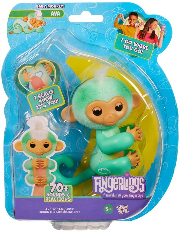 FINGERLINGS MONKEY TEAL - AVA 3 FINGERLINGS MONKEY TEAL - AVA