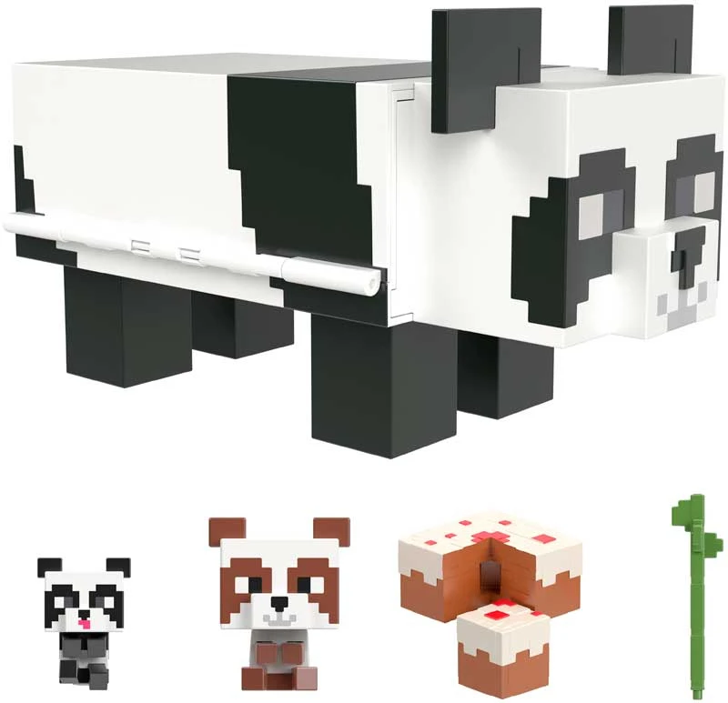 MINECRAFT MINI HOBHEAD PANDA PLAY SET 3 MINECRAFT MINI HOBHEAD PANDA PLAY SET