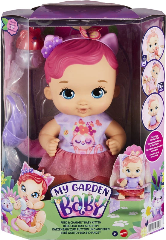 MY GARDEN BABY FEED AND CHANGE BABY KITTEN DOLL 3 MY GARDEN BABY FEED AND CHANGE BABY KITTEN DOLL