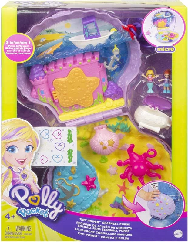 POLLY POCKET POLLY & SHANI SEASHELL PURSE 3 POLLY POCKET POLLY & SHANI SEASHELL PURSE