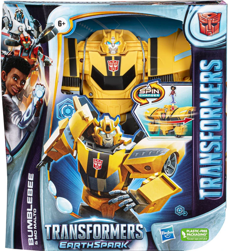 TRANSFORMERS EARTH SPARK SPIN CHANGER - BUBMLEBEE 3 TRANSFORMERS EARTH SPARK SPIN CHANGER - BUBMLEBEE